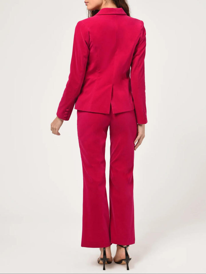 Belted Velvet Trouser Set