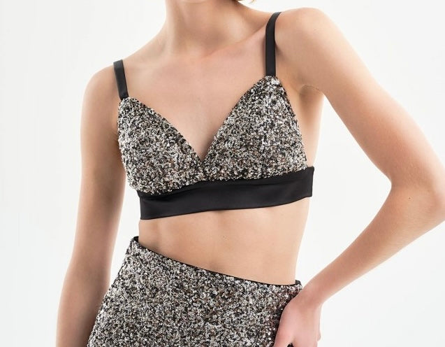 Metallic Holiday Bustier top