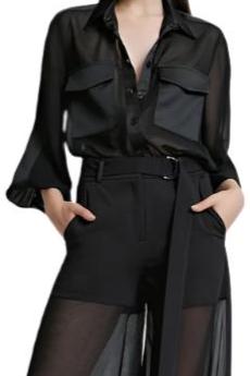 Pockets Shirt with satin details