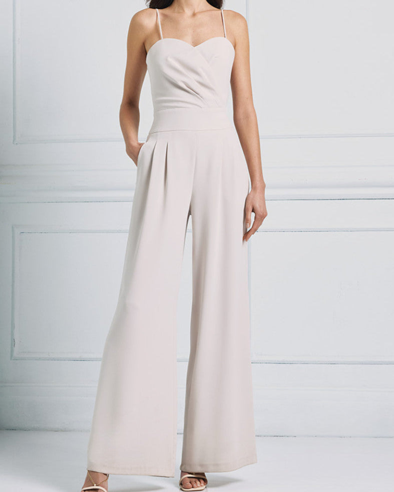 Elegant jumpsuit with delicate thin straps