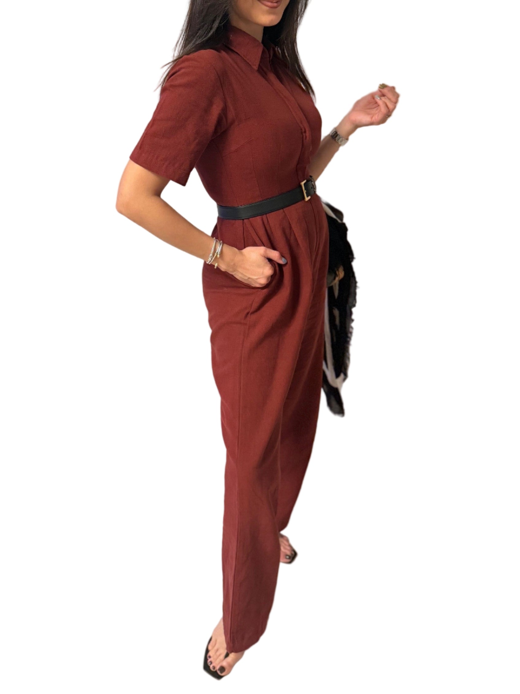 Borgogna Notte Jumpsuit