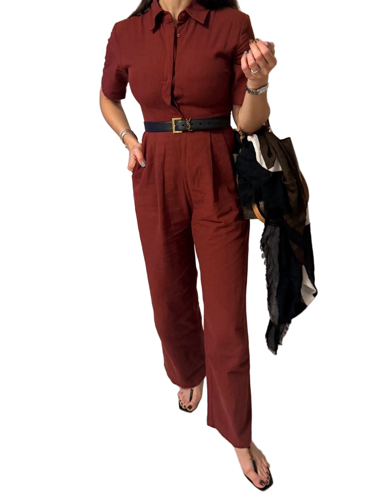 Borgogna Notte Jumpsuit
