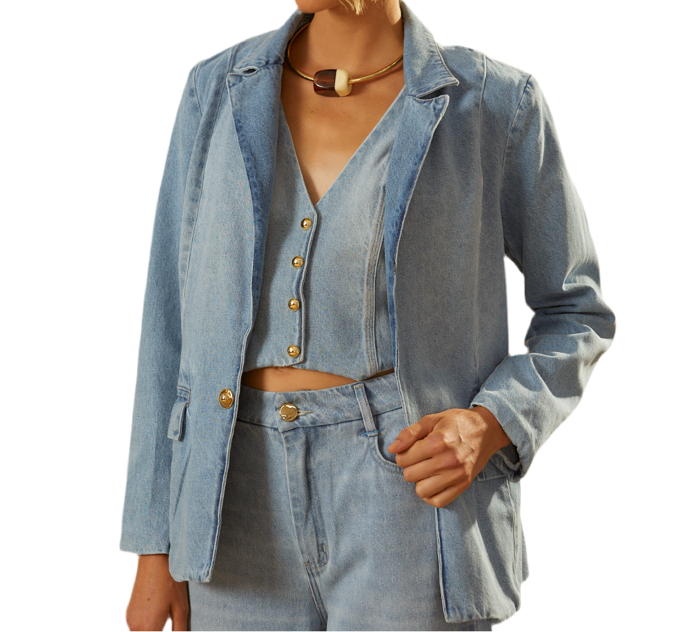 Jingle Chic Denim Blazer