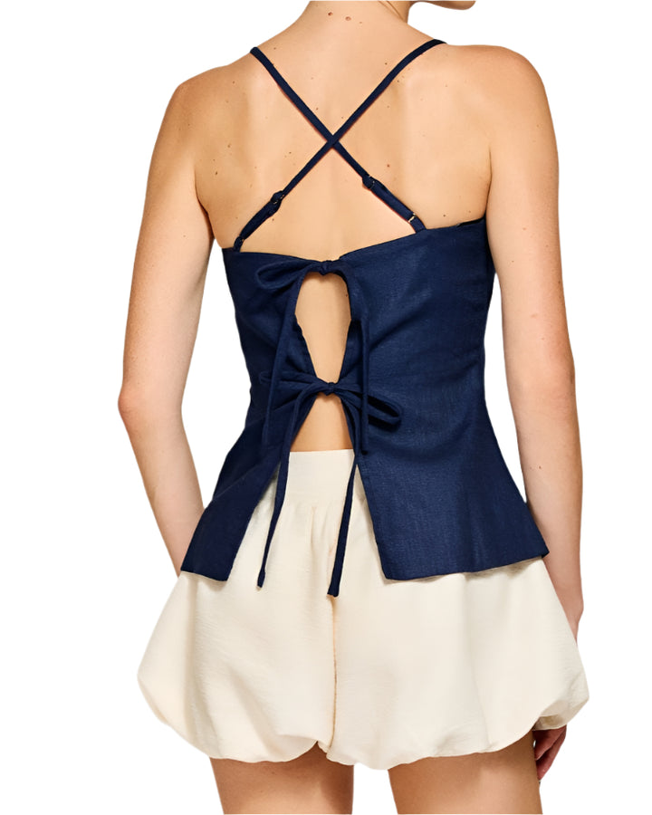 Navy Apron top